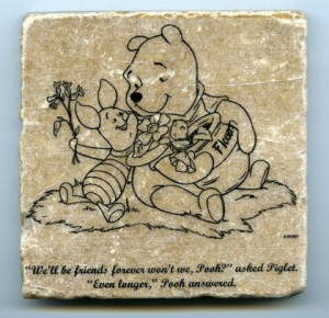 pooh quote wall art tumbled tile coaster natural stone winnie the pooh ...