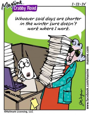 Maxine on Shorter work days in Winter
