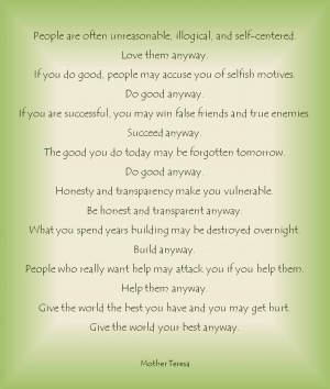 Mother Teresa's advice