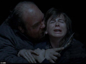 Over the edge: The site of Carl at knifepoint makes Rick snap, going ...