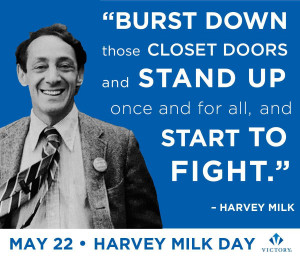 ... only if you are safe in doing it harvey milk s quote burst down those