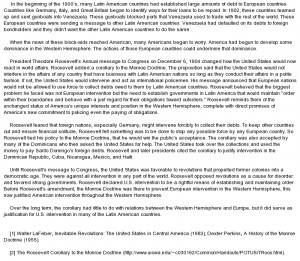 essay on Roosevelt Corollary to the Monroe Doctrine