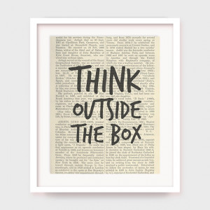 Art, Think Outside The Box, Printable Artwork Decor, Quote ...