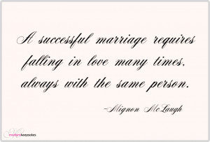 Marriage Quote by Mignon McLaugh