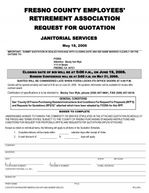Janitorial Cleaning Quote Sample Forms by ilt21209