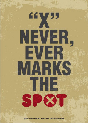 Print Typography Art in Camel and Red - X Never, Ever marks the SPOT ...