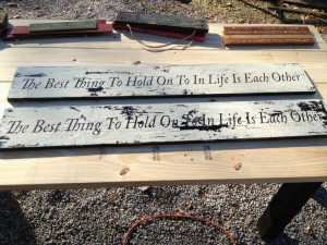 Distressed Crackle Quote Sign