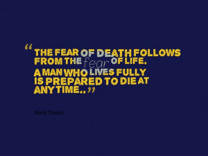 Fear of death and failure quote