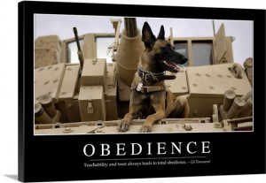 Obedience: Inspirational Quote and Motivational Poster Wall Art