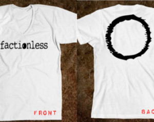 Factionless Shirt, factionless symbol, tee , Allegiant, from Divergent ...