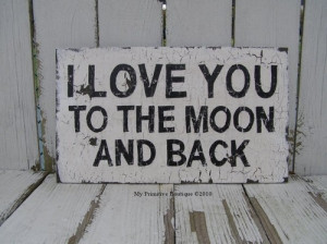 heart, home, love, moon, quote, vintage, wood