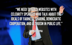 We need to build websites with celebrity speakers who talk about the ...