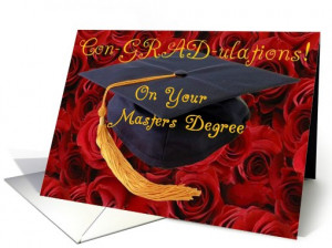 Con-GRAD-ulations! on your Masters Degree card (423251)