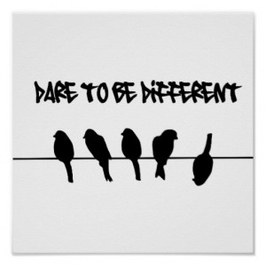 Birds on a wire – dare to be different print