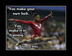 Gymnastics Poster Simone Biles Champion Gymnast Photo Quote Wall Art ...