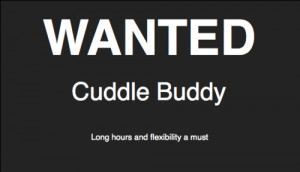 ... hate that I was late to the game on the “Cuddle Buddy” phenomenon