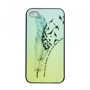 Essential Beautiful Hipster Feather Quote Fly Ombre Birds Plastic Case ...
