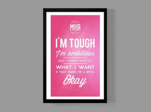 Madonna Custom Poster - I'm tough, I'm ambitious, and I know exactly ...