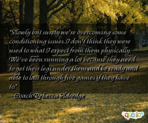 Slowly but surely we're overcoming some conditioning