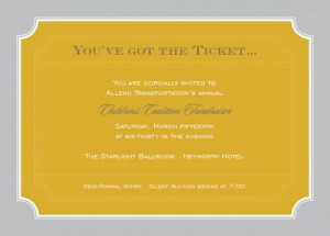 The Golden Ticket Birthday Invitations