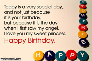 Today is a very special day, and not just because it is your birthday ...