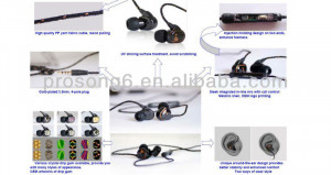 ... 2013 earphone high quality volume control braided wire earphone