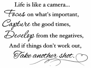 Life Is Like A Camera Beautiful Quotes About Life