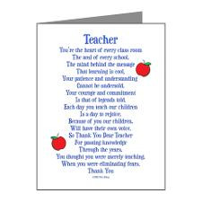 Teacher Appreciation Thank You Cards & Note Cards