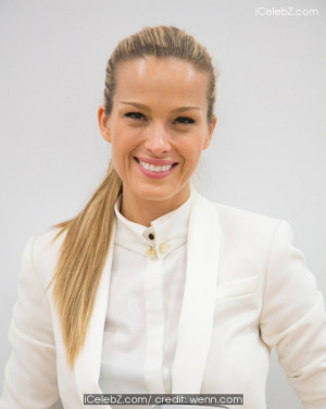 Petra Nemcova at the Century City Mall in Los Angeles with Extra TV