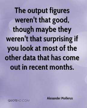 The output figures weren't that good, though maybe they weren't that ...