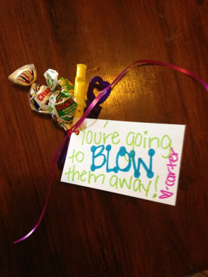 Good Luck Sayings For Cheerleaders Good luck gift! blow pops, mini ...