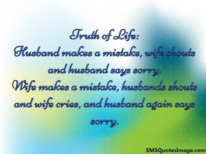 Husband again says sorry...