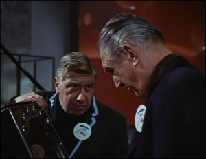 ... with Supervisor Basil Dignam in The Prisoner episode Checkmate