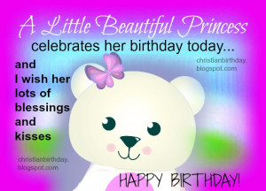 Happy Birthday for a Girl, a Little Princess. Free card, image ...