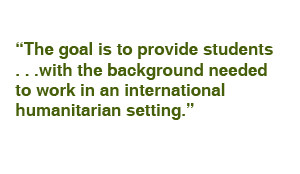 The goal is to provide students . . . with the background needed