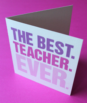 best teacher ever card