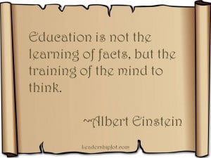 Albert Einstein quote on education