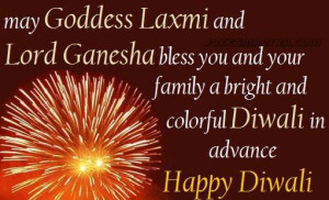 Goddess Laxmi & Lord Krishna Diwali In Advance SMS