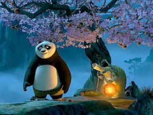 And finally, Kung Fu Panda has been taking some advice from St Francis ...
