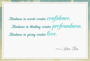 Kindness creates...