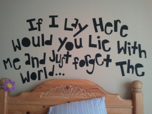Tumblr Bedroom Wall Lyrics