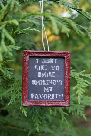 chalkboard elf quote christmas ornament i just like to smile smiling ...