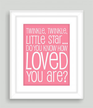 Twinkle, Twinkle Little Star Quote Modern Art Print Typography 8x10 ...