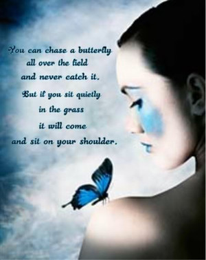 You Can Chase A Butterfly…