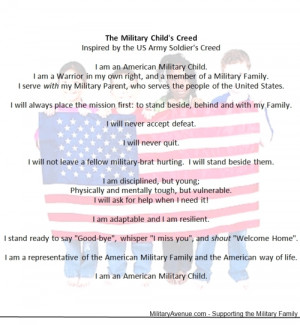 The Military Child's Creed