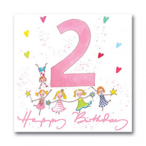 stationery cards birthdays greeting card happy 2nd birthday girl