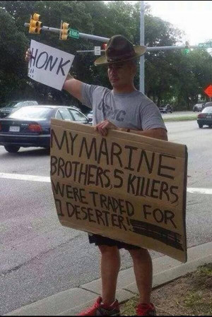 This Marine shows what he thinks of Obama’s Taliban Five trade