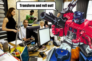Optimus Prime rules any workplace!