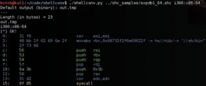 shellconv - Small tool for disasembling shellcode (using objdump) | d@ ...