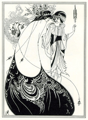 The Peacock Skirt”, illustration by Aubrey Beardsley for Oscar Wilde ...